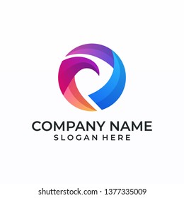 Letter O logo design with Dove Bird concept for Business Company . Abstract letter logo Design Template