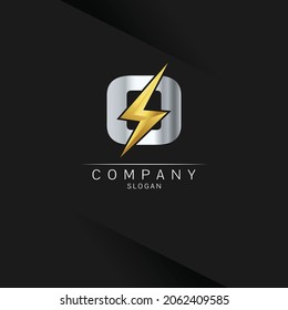 letter O logo design, Electrical Bolt Logo Vector