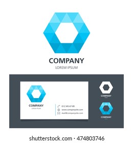 Letter O - Logo Design Element with Business Card - illustration