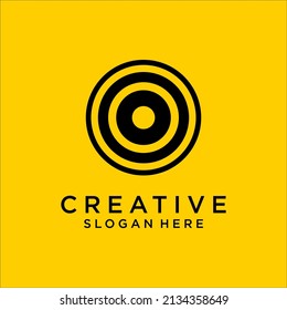 Plantilla de icono de diseño de logotipo Carta O