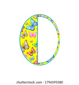 Letter O Logo-Design aus Icon-Schmetterling