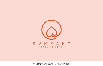 Letter O Logo Design, Modern Creative O Logo with heart, Love Logo Symbol