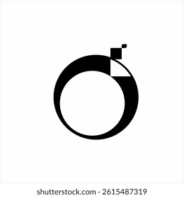 Letter O logo design with ring concept.