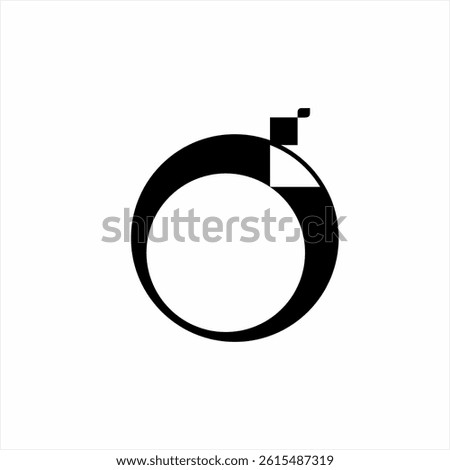 Letter O logo design with ring concept.