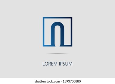 Letter O logo design with square smooth gradient. vector illustration