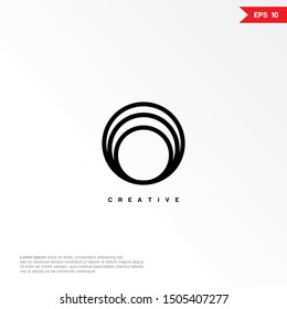Letter O letter logo design template. Colorful creative sign. Universal vector icon. Modern logotype symbol