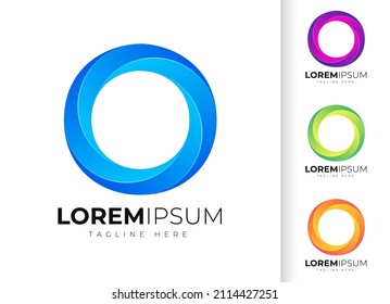Letter o logo design template. Creative modern trendy o typography and colorful gradient
