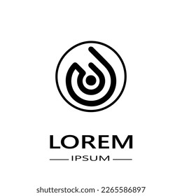 Letter O logo design template. Letter O Line Cut Logo Design Element. Modern logotype symbol