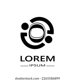 Plantilla de diseño del logotipo de la letra O. Elemento de diseño de logotipo de corte de línea O de letra. Símbolo moderno de logotipo