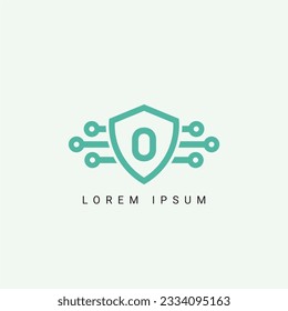 Letter O logo design template, technology, electronics, digital, logotype