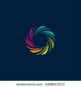 Letter O logo design template,Technology abstract dot connection cross vector logo icon circle logotype