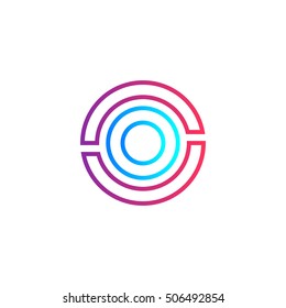 Letter O logo design template,technology,electronics,digital,connection vector logotype