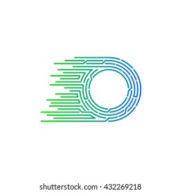 Letter O logo design template,technology,electronics,digital,logotype