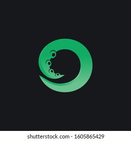 Letter O Logo Design with Tentacle Element