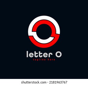 Letter O logo design. Unique special series. Creative minimal design template vector illustratioN