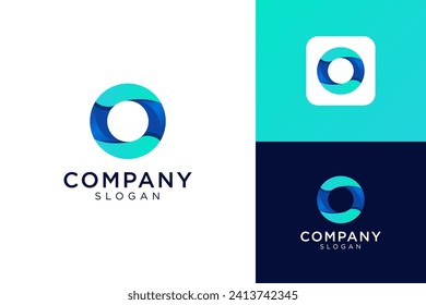 Letter O logo design for various types of businesses and company. colorful, modern, geometric, luxury letter o logo