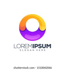 letter O logo design vector illustration