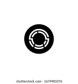 letra O logotipo diseño vectorial plantilla de icono
