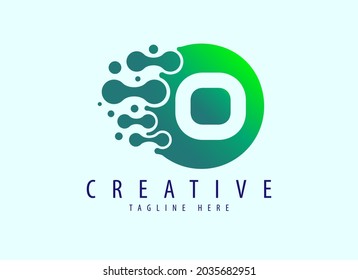 Letter O Logo. O Letter Design Vector with light yellow gradient style