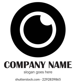 Letter O logo eyes negative space app for company . Logo design abstract