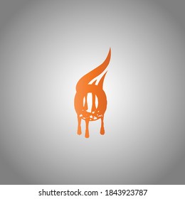 Logo de la letra O con forma de llama de fuego.