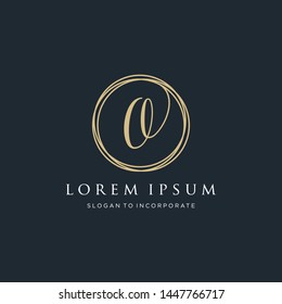 Letter O Logo, handwriting template , circle concept - Vector