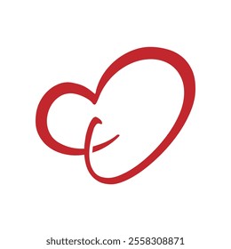 Letter O logo with heart icon, Letter O heart simple modern and unique logo, Letter O abstract logo, Initial O creative and luxury logo