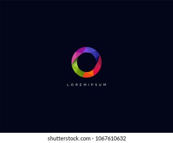 Letter O Logo Icon. colorful logo design template