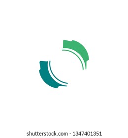 Letter O logo icon design for business or company, the letter O resembles recycling