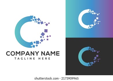 Letter O  logo icon design template elements. Letter C Logo. C Letter Design Vector with Rectangle. Alphabet CO or OC abstract  vector logo template