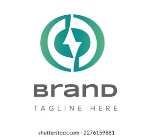 Letter O logo icon design template elements. Initial letter O logo with lightning symbol. Usable for Branding and Business Logos.
