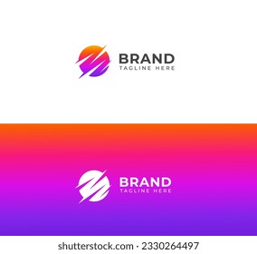 Design-Vorlagenelemente für das Logo von Letter O. Sun-Logo.