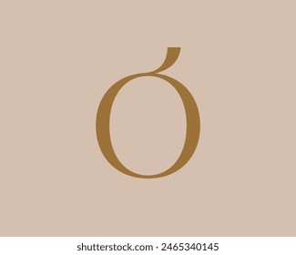 Letter O logo icon design. Classic style luxury monogram.