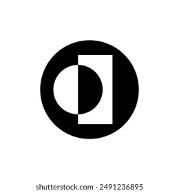 Logo de la letra O. Diseño de iconos. Elementos de Plantilla. Logos abstractos geométricos