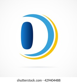 Letter O logo icon design template elements on shape circle