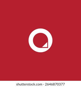 Letra O ícone de logotipo design de vetor plano