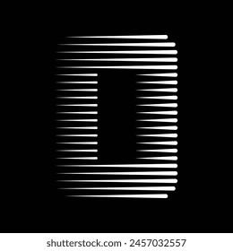 Letter O Logo Icon Geometric Horizontal Motion Speed Lines
