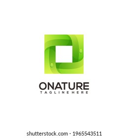 Letter o Logo Illustration Colorful Green Color Gradient Vector Design