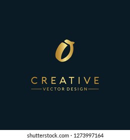 Letter O Logo. Initial Letter Design Vector Luxury Colors