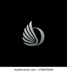 Letter O  Logo Luxury wing. Trendy Design concept  luxury wing and letter O for corporate, lawyer, notary, firm, automotive, community and more brand identity.