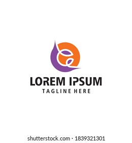 letra o logotipo, diseño creativo moderno, ilustración vectorial, línea circular hoja