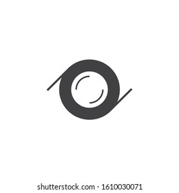 letter o logo monogram template with disk music