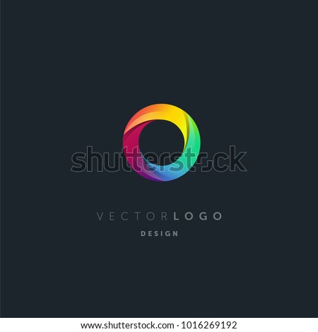 Letter O logo, multi colour letter icon vector template.

 Foto stock © 