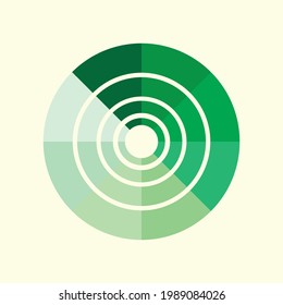 Logo de la letra O de varios colores