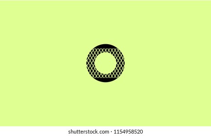 Letter O logo with negative space effect for illustration use