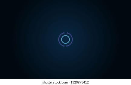 LETTER O LOGO WITH NEGATIVE SPACE EFFECT FOR LOGO DESIGN OR ILLUSTRATION USE
