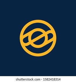 Letter O logo for Orbit shape, line sphere, double circle logo template .vector