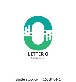 Letter O Logo Pixel