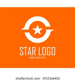 letter O logo with a star symbol in the middle