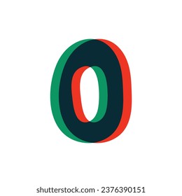 Logo de la letra O con efecto estéreo. Perfecto para usar en cualquier discoteca, logos de dj, afiches de electromúsica, identidad brillante, etc.